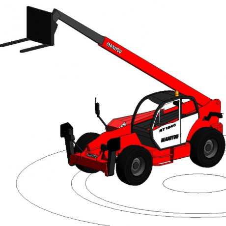 Manitou construction telehandlers illustration BIM file MT1840 700x600