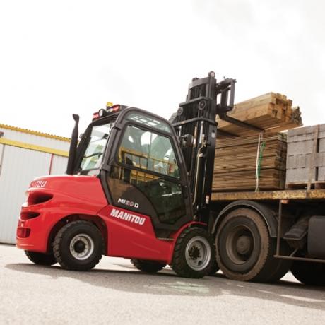 manitou machines industry forklift trucks MI aplication wood load 